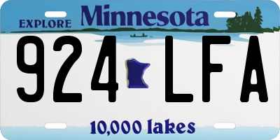 MN license plate 924LFA