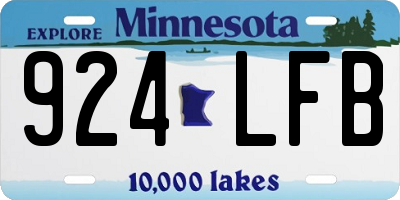 MN license plate 924LFB