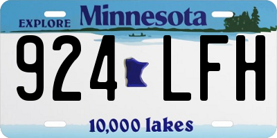 MN license plate 924LFH