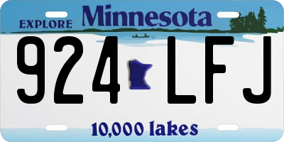 MN license plate 924LFJ
