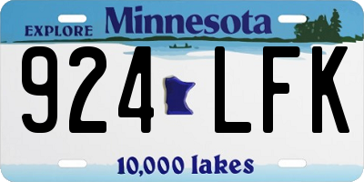 MN license plate 924LFK