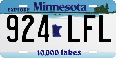 MN license plate 924LFL