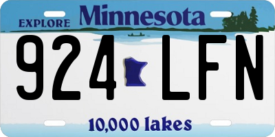 MN license plate 924LFN