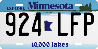 MN license plate 924LFP