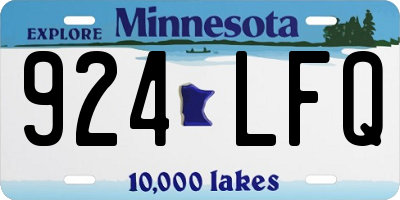 MN license plate 924LFQ