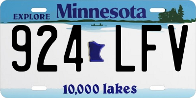 MN license plate 924LFV