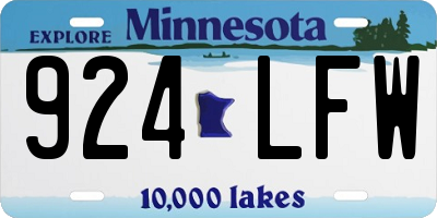 MN license plate 924LFW