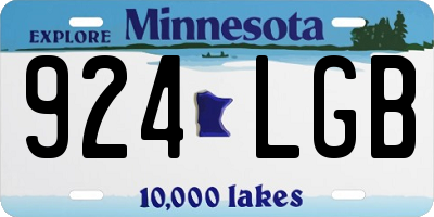 MN license plate 924LGB