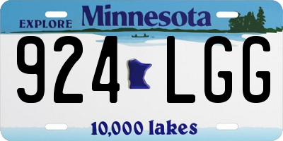 MN license plate 924LGG