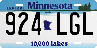 MN license plate 924LGL