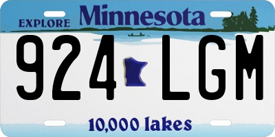 MN license plate 924LGM