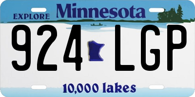 MN license plate 924LGP