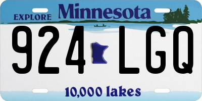 MN license plate 924LGQ