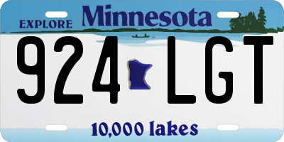 MN license plate 924LGT