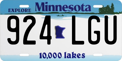 MN license plate 924LGU