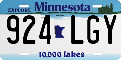 MN license plate 924LGY