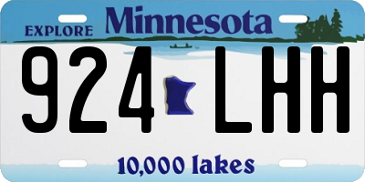 MN license plate 924LHH