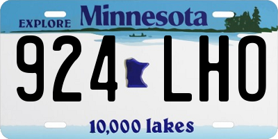 MN license plate 924LHO