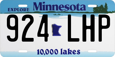 MN license plate 924LHP