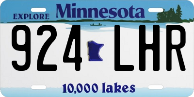 MN license plate 924LHR