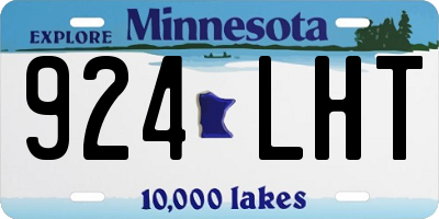 MN license plate 924LHT
