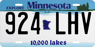 MN license plate 924LHV