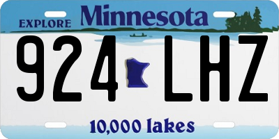 MN license plate 924LHZ