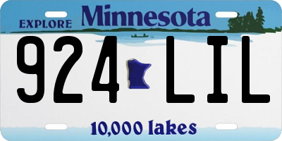 MN license plate 924LIL