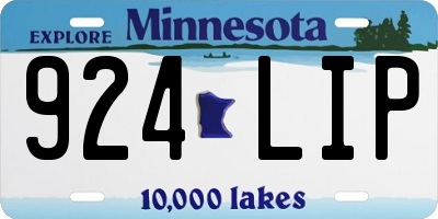 MN license plate 924LIP