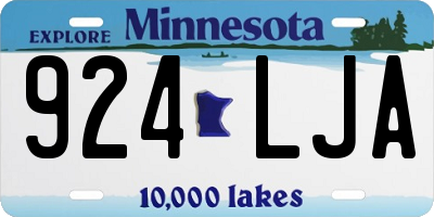MN license plate 924LJA