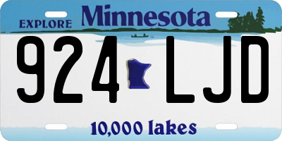 MN license plate 924LJD