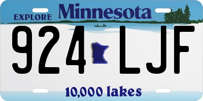 MN license plate 924LJF