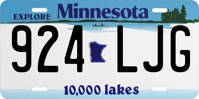 MN license plate 924LJG