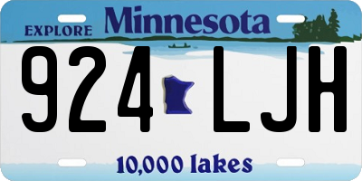 MN license plate 924LJH