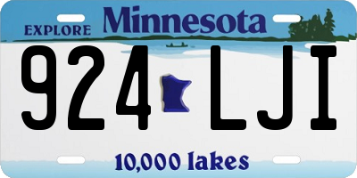 MN license plate 924LJI
