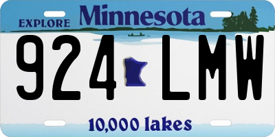 MN license plate 924LMW