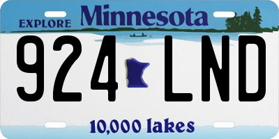 MN license plate 924LND