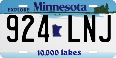 MN license plate 924LNJ