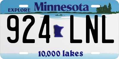 MN license plate 924LNL