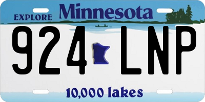 MN license plate 924LNP
