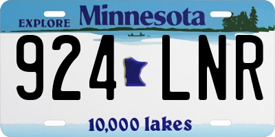 MN license plate 924LNR