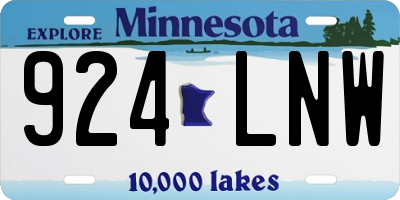 MN license plate 924LNW