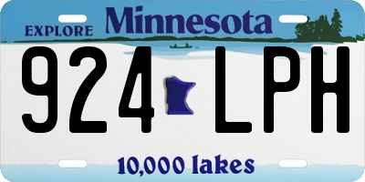 MN license plate 924LPH