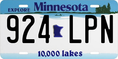 MN license plate 924LPN