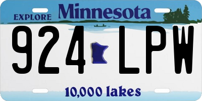 MN license plate 924LPW