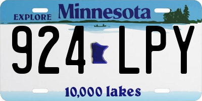 MN license plate 924LPY