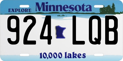 MN license plate 924LQB