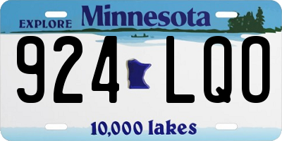 MN license plate 924LQO