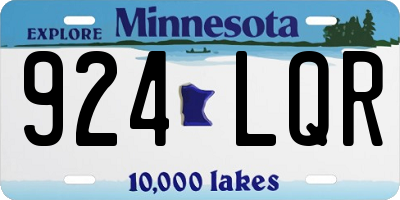 MN license plate 924LQR