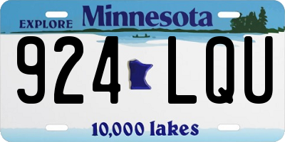 MN license plate 924LQU